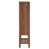 Capri Tall Wood Grain Standing Storage Cabinet by Lefancy