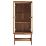 Capri Tall Wood Grain Standing Storage Cabinet by Lefancy