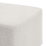 Callum Large 28" Square Woven Heathered Fabric Upholstered Ottoman by Lefancy