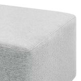 Callum Large 28" Square Woven Heathered Fabric Upholstered Ottoman by Lefancy
