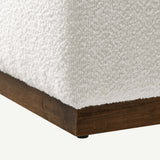 Tilden Large 28" Square Boucle Upholstered Ottoman by Lefancy