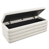 Mezzo Boucle Upholstered Storage Bench by Lefancy