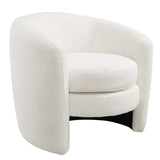 Affinity Upholstered Boucle Fabric Curved Back Armchair by Lefancy