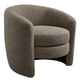 Affinity Upholstered Boucle Fabric Curved Back Armchair by Lefancy