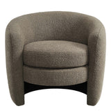 Affinity Upholstered Boucle Fabric Curved Back Armchair by Lefancy