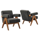 Lyra Fabric Armchair Set of 2 by Lefancy