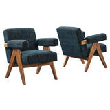 Lyra Fabric Armchair Set of 2 by Lefancy
