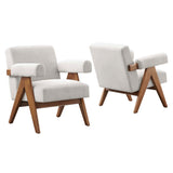 Lyra Fabric Armchair Set of 2 by Lefancy