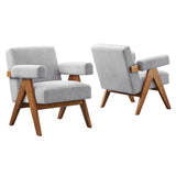 Lyra Fabric Armchair Set of 2 by Lefancy