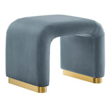 Koda Performance Velvet Waterfall Stool by Lefancy