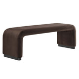 Koda Performance Velvet Waterfall Long Bench by Lefancy