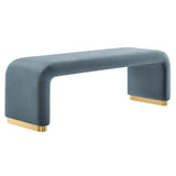 Koda Performance Velvet Waterfall Long Bench by Lefancy