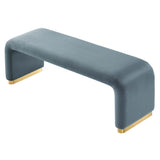 Koda Performance Velvet Waterfall Long Bench by Lefancy