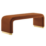 Koda Performance Velvet Waterfall Long Bench by Lefancy