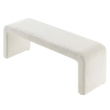 Simba Boucle Fabric Waterfall Long Bench by Lefancy