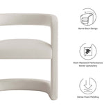 Winslow Performance Velvet Barrel Accent Chair by Lefancy