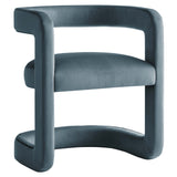 Winslow Performance Velvet Barrel Accent Chair by Lefancy