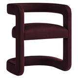 Winslow Performance Velvet Barrel Accent Chair by Lefancy