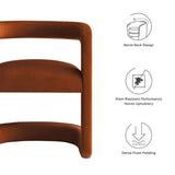Winslow Performance Velvet Barrel Accent Chair by Lefancy