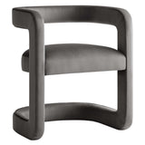 Winslow Performance Velvet Barrel Accent Chair by Lefancy