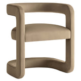 Winslow Performance Velvet Barrel Accent Chair by Lefancy