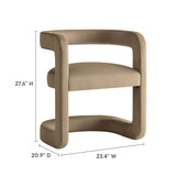 Winslow Performance Velvet Barrel Accent Chair by Lefancy