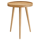 Chiro Round Wood Side Table by Lefancy