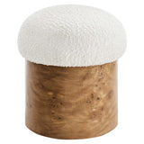 Breeze Boucle Upholstered Ottoman by Lefancy