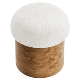 Breeze Boucle Upholstered Ottoman by Lefancy