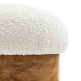 Breeze Boucle Upholstered Ottoman by Lefancy