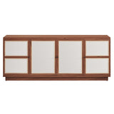 Capri 63" Wood Grain TV Console by Lefancy