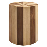 Twirl Two-Toned Wood Veneer Side Table by Lefancy