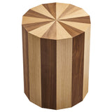 Twirl Two-Toned Wood Veneer Side Table by Lefancy