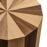 Twirl Two-Toned Wood Veneer Side Table by Lefancy