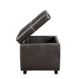 Treasure Upholstered Vinyl Ottoman by Lefancy