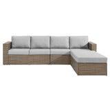 Convene Outdoor Patio Sectional Sofa and Ottoman Set by Lefancy