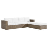 Convene Outdoor Patio Sectional Sofa and Ottoman Set by Lefancy