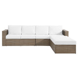 Convene Outdoor Patio Sectional Sofa and Ottoman Set by Lefancy