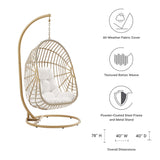 Amalie Wicker Rattan Outdoor Patio Rattan Swing Chair by Lefancy