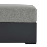 Tahoe Outdoor Patio Powder-Coated Aluminum Ottoman by Lefancy
