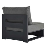 Tahoe Outdoor Patio Powder-Coated Aluminum Modular Armless Chair by Lefancy