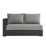 Tahoe Outdoor Patio Powder-Coated Aluminum Modular Left-Facing Loveseat by Lefancy