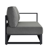 Tahoe Outdoor Patio Powder-Coated Aluminum Modular Right-Facing Loveseat by Lefancy