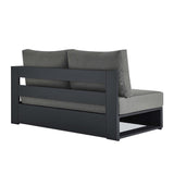 Tahoe Outdoor Patio Powder-Coated Aluminum Modular Right-Facing Loveseat by Lefancy