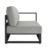 Tahoe Outdoor Patio Powder-Coated Aluminum Modular Right-Facing Loveseat by Lefancy