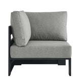 Tahoe Outdoor Patio Powder-Coated Aluminum Modular Corner Chair by Lefancy