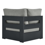Tahoe Outdoor Patio Powder-Coated Aluminum Modular Corner Chair by Lefancy