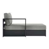 Tahoe Outdoor Patio Powder-Coated Aluminum Modular Left-Facing Chaise Lounge by Lefancy