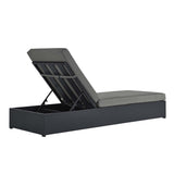 Tahoe Outdoor Patio Powder-Coated Aluminum Chaise Lounge Chair by Lefancy