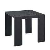 Tahoe Outdoor Patio Powder-Coated Aluminum End Table by Lefancy